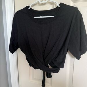 Aerie Crop top tie shirt